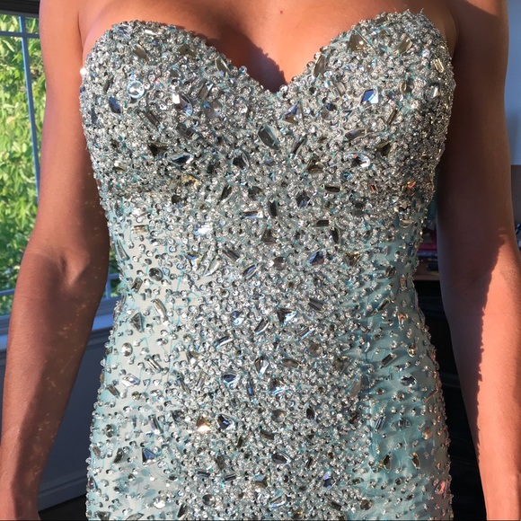 NEW! Prom quinceanera formal party starpless dress - Picture 5 of 6